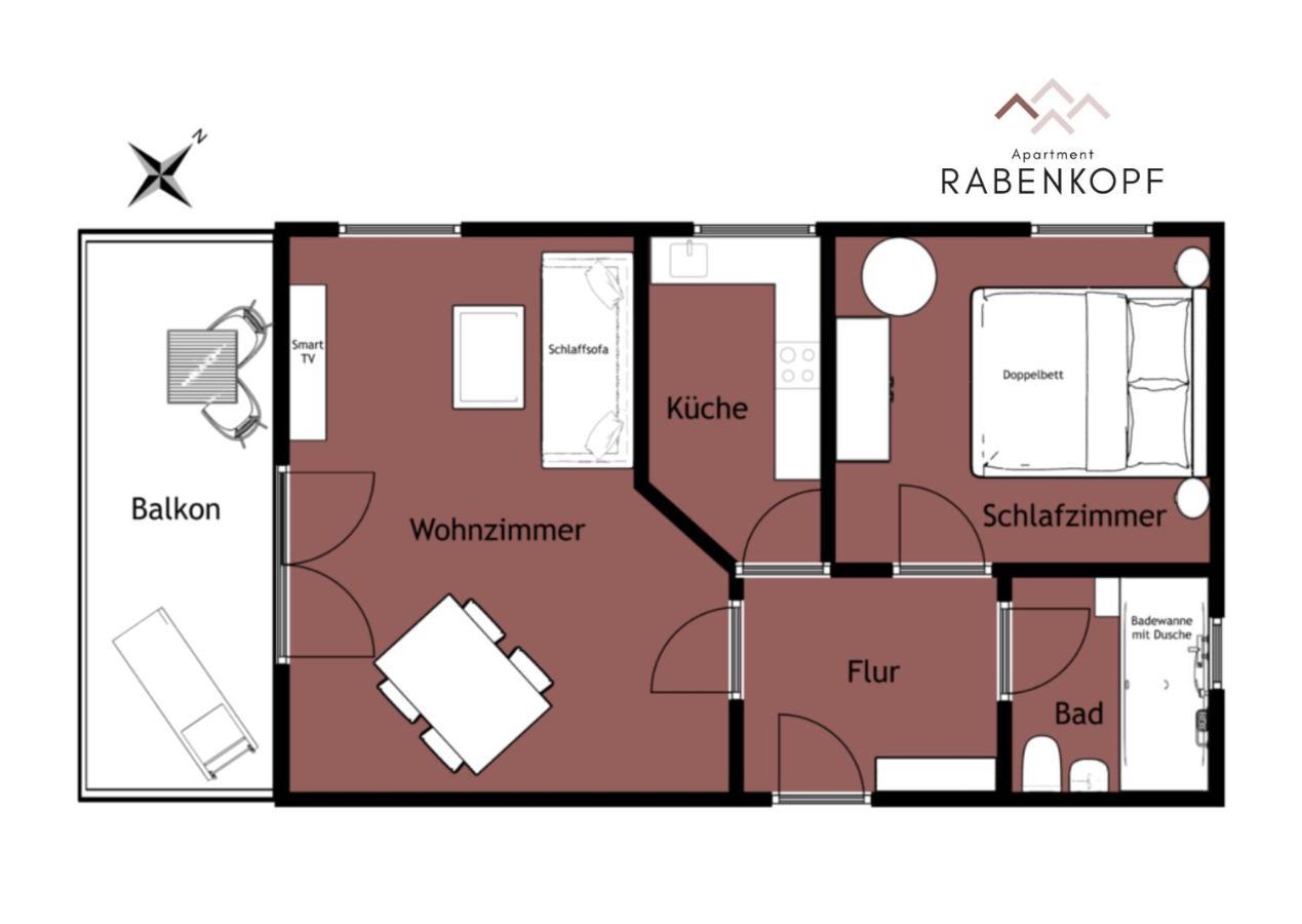 Das Bergquartier - Ferienwohnung Rabenkopf Oberau  Eksteriør billede